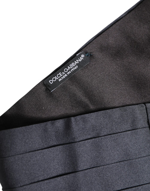 Dolce & Gabbana Dark Blue 100% Silk Belt Waist Cummerbund - ClickThatClicks 
