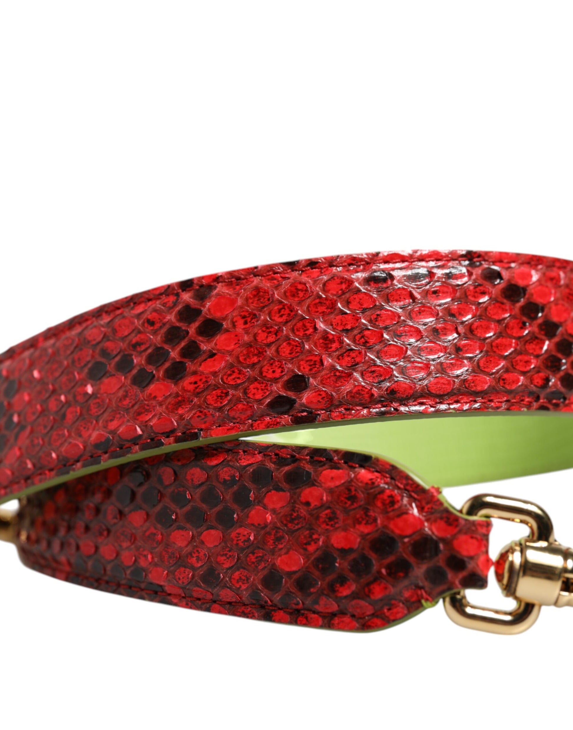Dolce & Gabbana Red Exotic Leather Handbag Accessory Shoulder Strap - ClickThatClicks 
