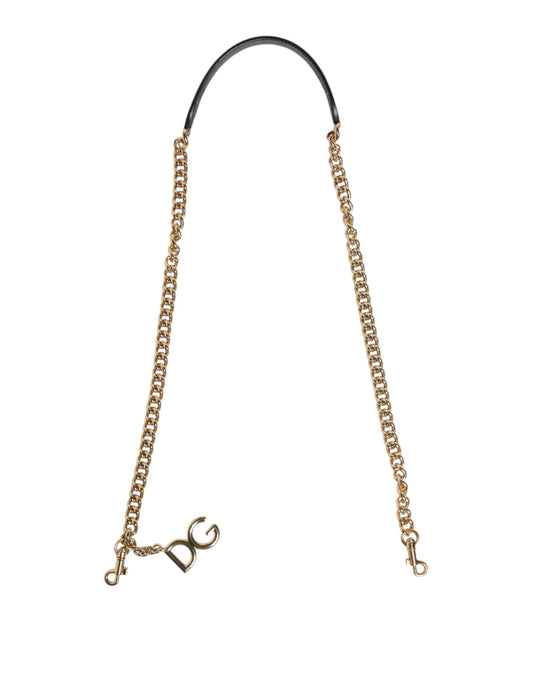 Dolce & Gabbana Brown Leopard Gold Brass Chain Accessory Shoulder Strap - ClickThatClicks 