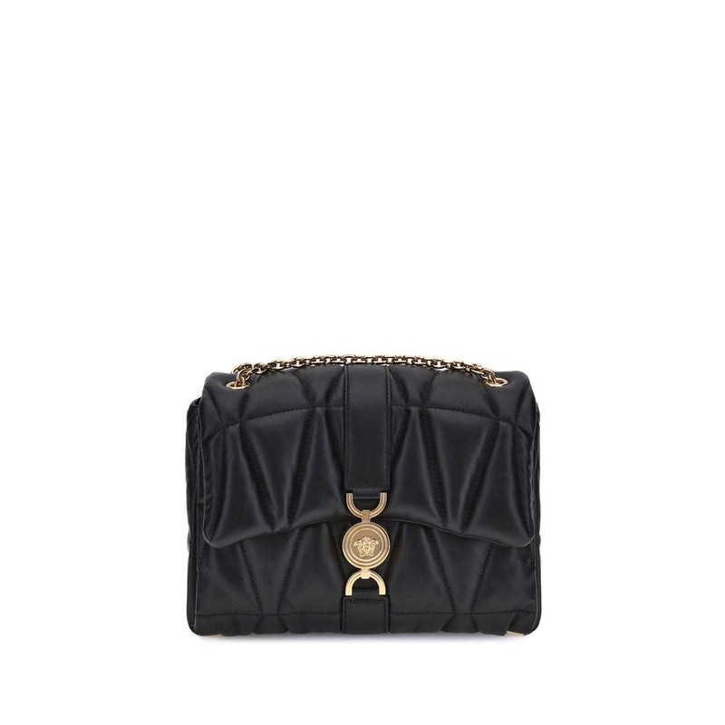 Versace Black Calf Leather Bos Taurus Shoulder Bag