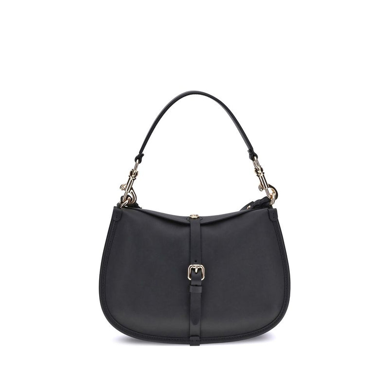 Etro Black Calf Leather Bos Taurus Shoulder Bag