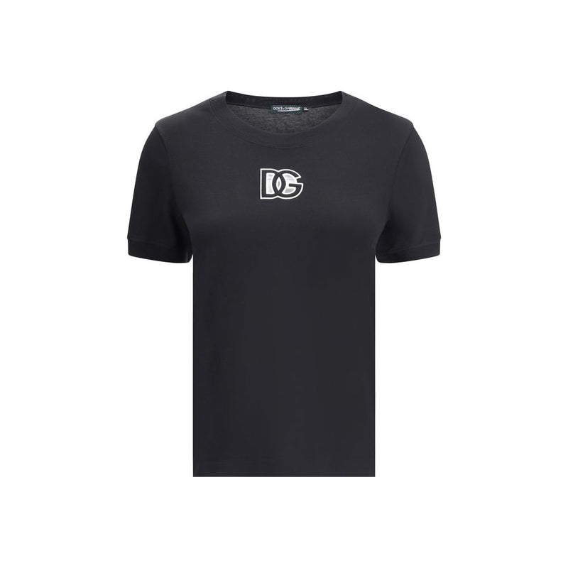 Dolce & Gabbana Black Cotton T-Shirt