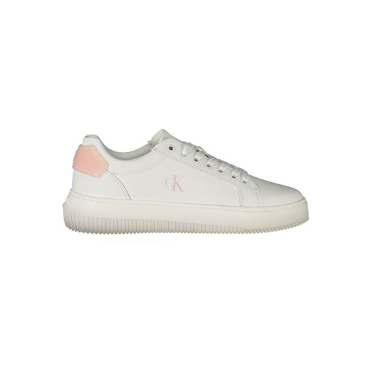 Calvin Klein White Polyurethane Women Sneaker - ClickThatClicks 