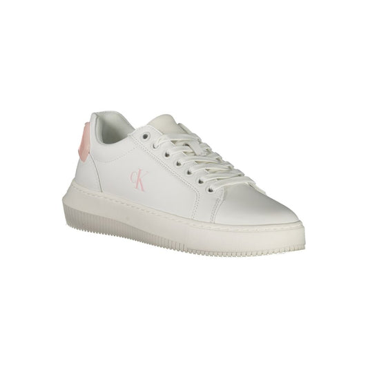 Calvin Klein White Polyurethane Women Sneaker - ClickThatClicks 
