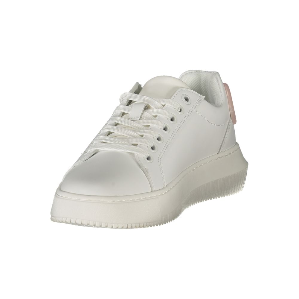 Calvin Klein White Polyurethane Women Sneaker - ClickThatClicks 