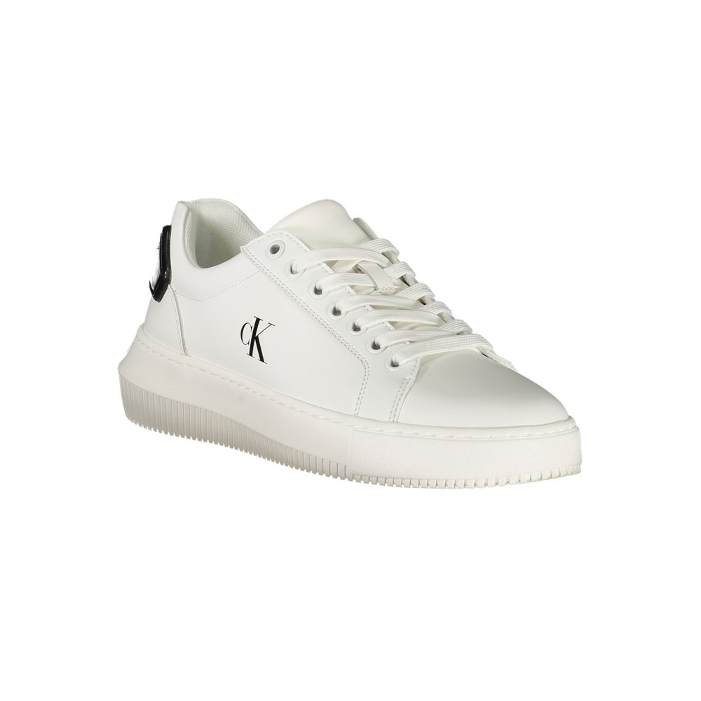 Calvin Klein Bianco Polyurethane Women Sneaker - ClickThatClicks 