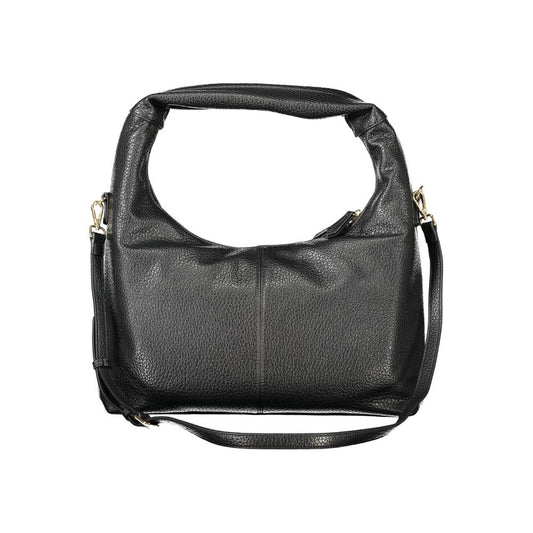 Mario Valentino Black Polyurethane Women Shoulder Bag - ClickThatClicks 