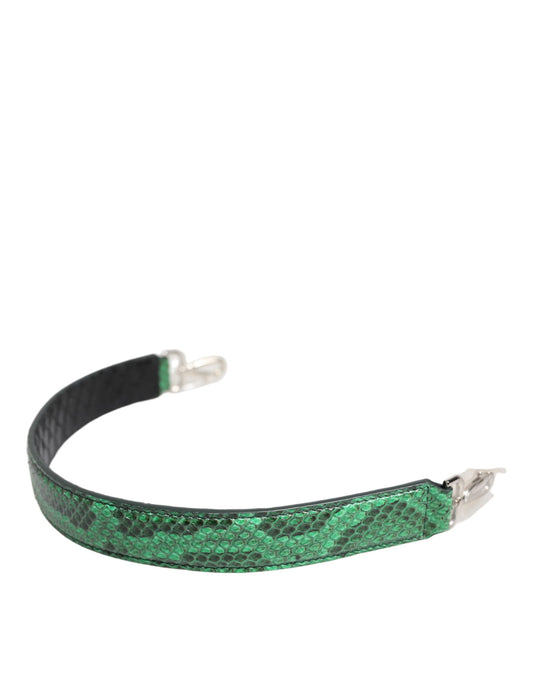Dolce & Gabbana Black Green Exotic Leather Bag Shoulder Strap - ClickThatClicks 