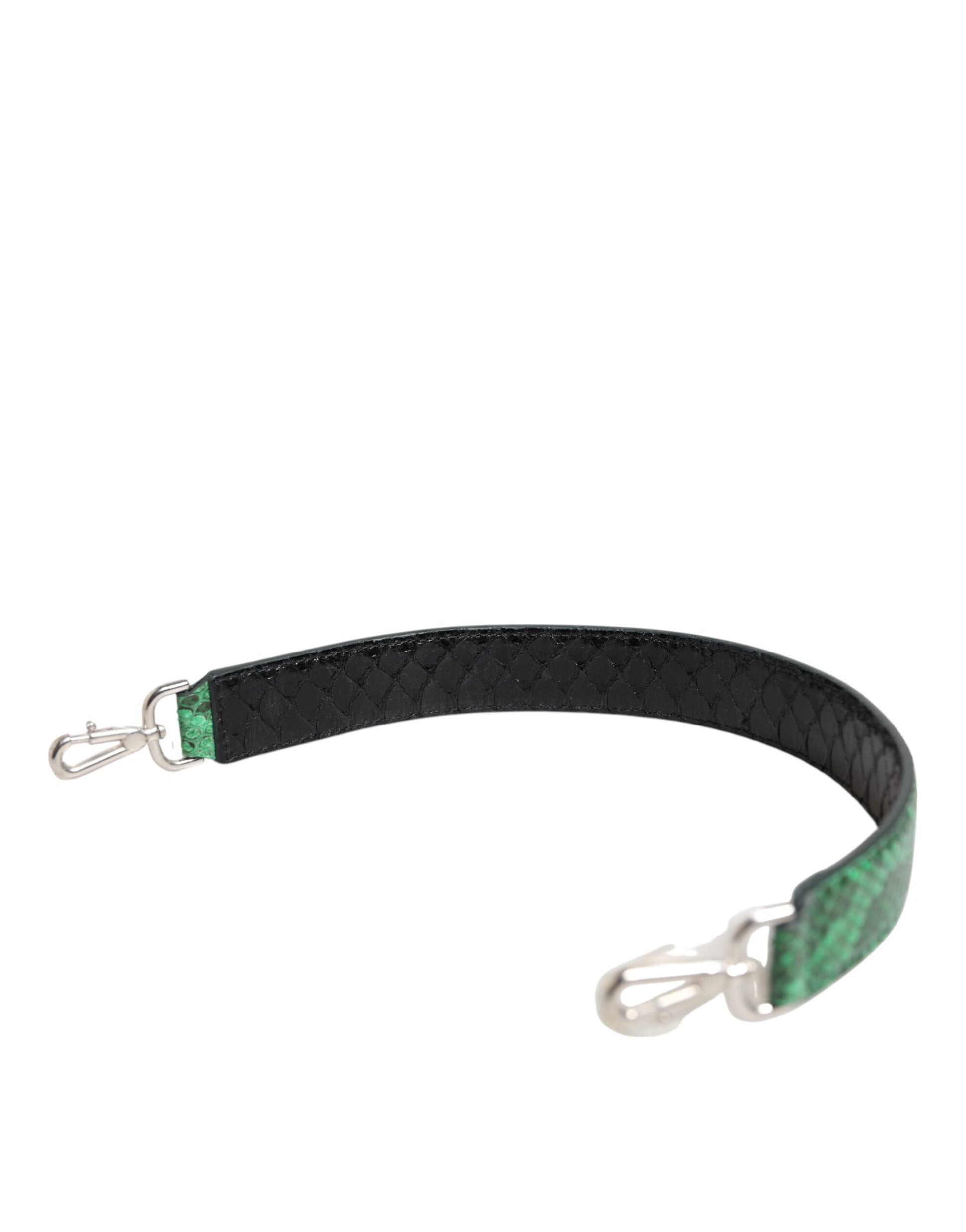 Dolce & Gabbana Black Green Exotic Leather Bag Shoulder Strap - ClickThatClicks 