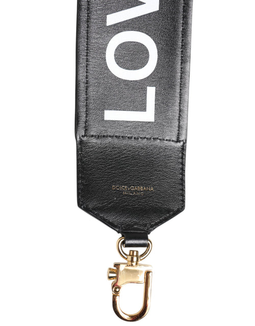 Dolce & Gabbana Black Leopard Print Reversible Bag Shoulder Strap - ClickThatClicks 