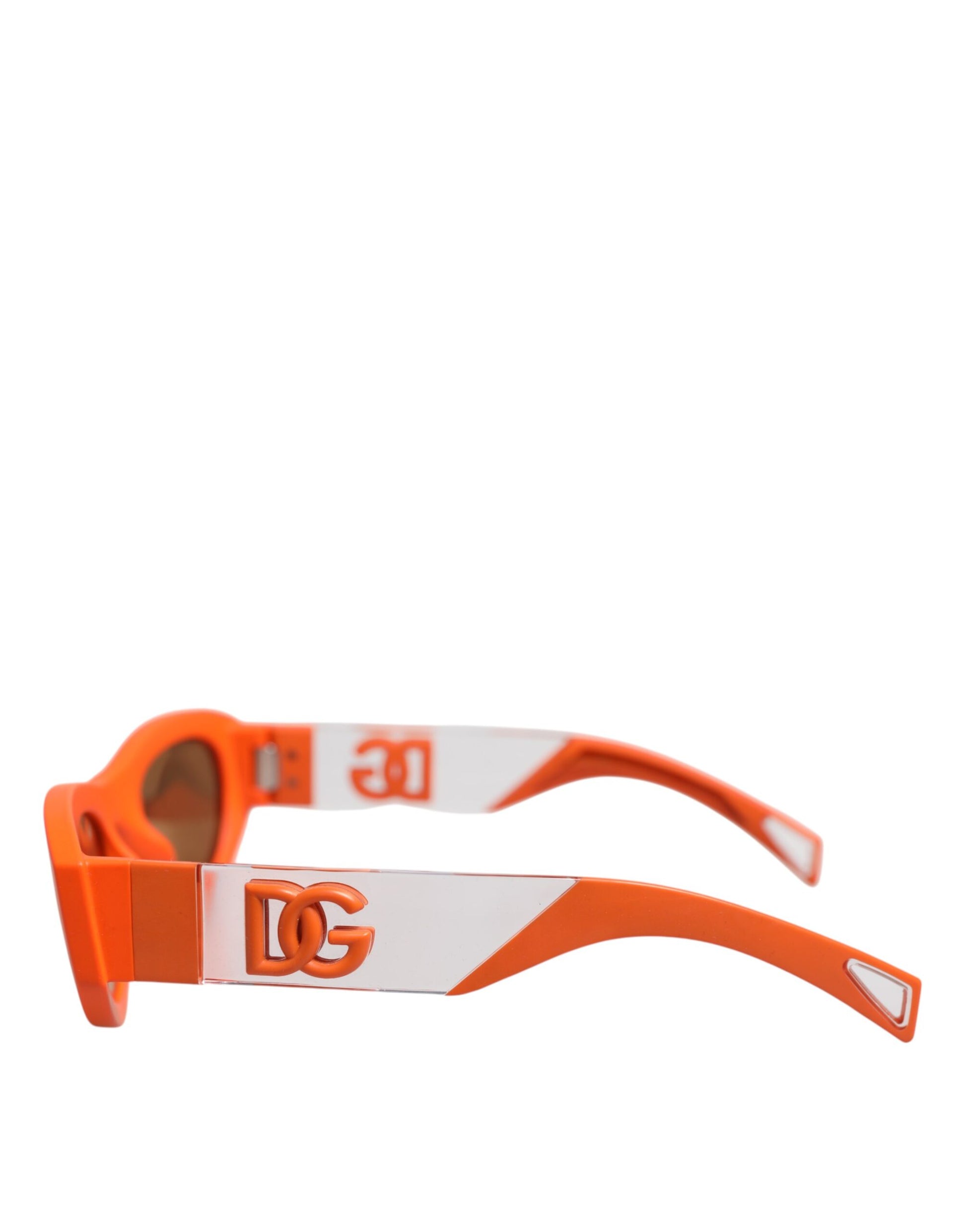Dolce & Gabbana Orange Reborn To Live Oval Frame Logo Eyewear Sunglasses - ClickThatClicks 