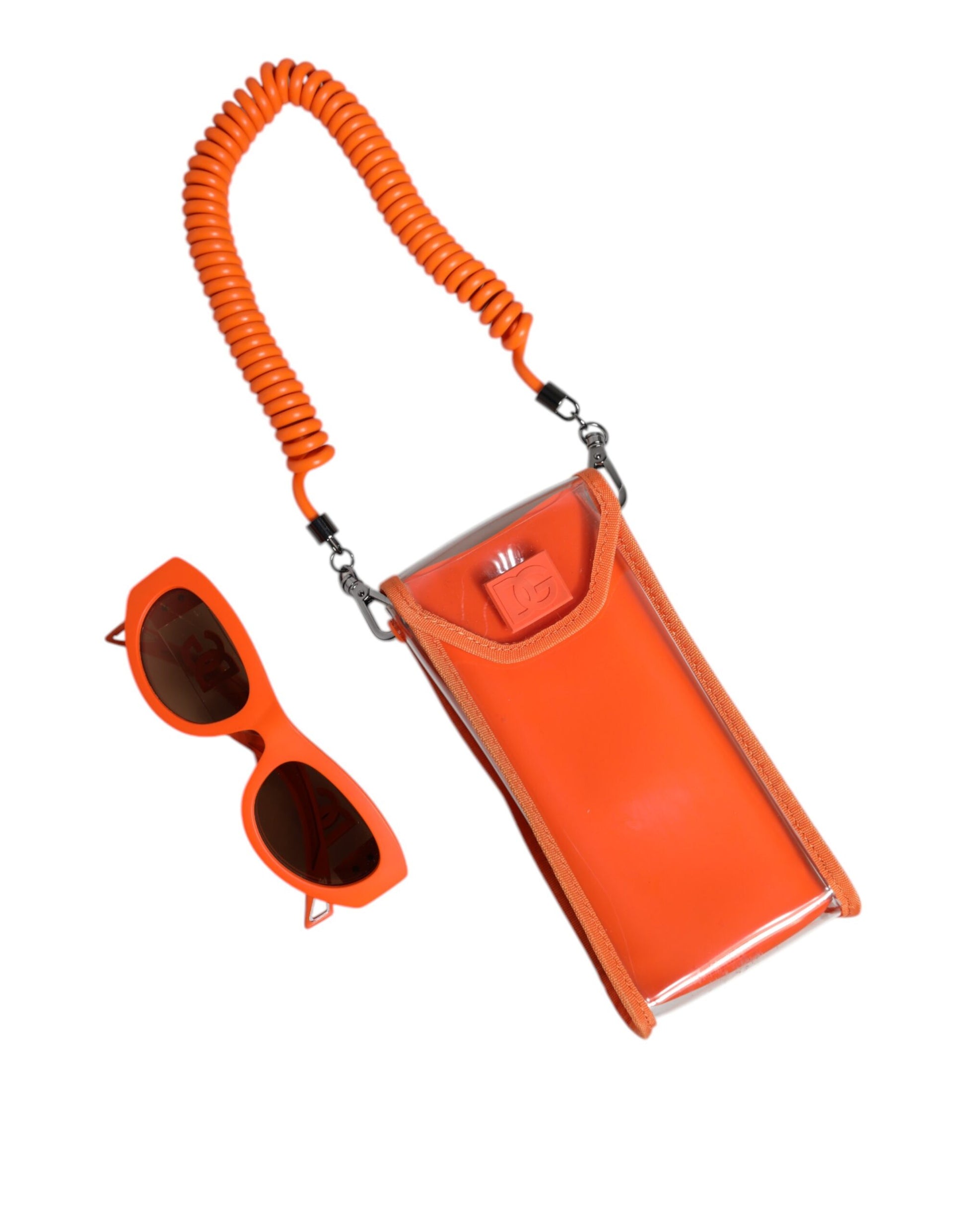 Dolce & Gabbana Orange Reborn To Live Oval Frame Logo Eyewear Sunglasses - ClickThatClicks 
