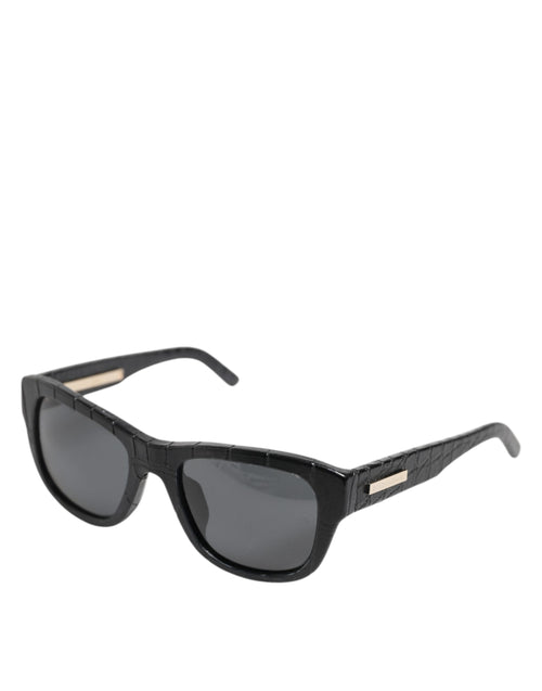 Dolce & Gabbana Black Leather Frame DG4177 Tinted Lens Sunglasses - ClickThatClicks 