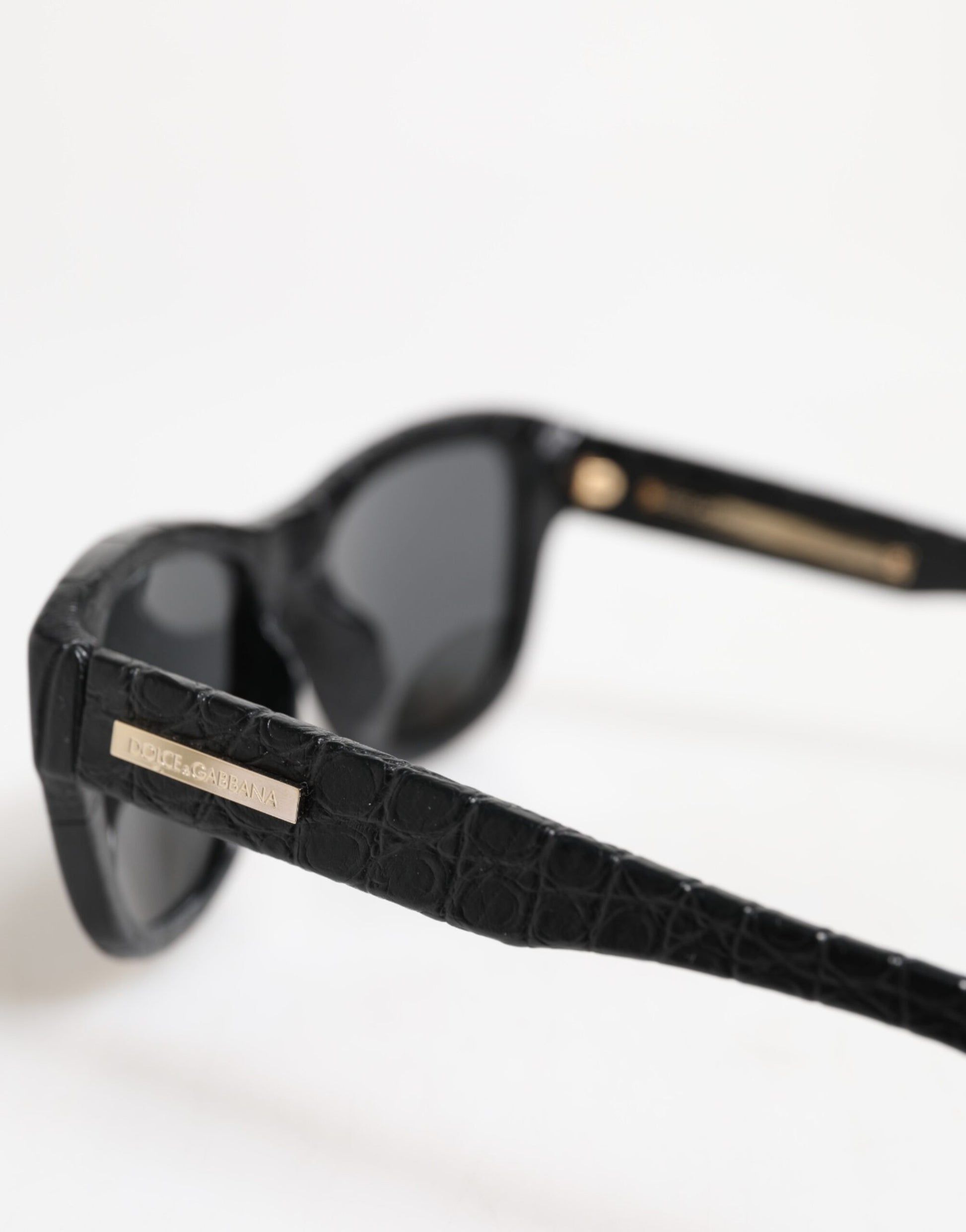 Dolce & Gabbana Black Leather Frame DG4177 Tinted Lens Sunglasses - ClickThatClicks 