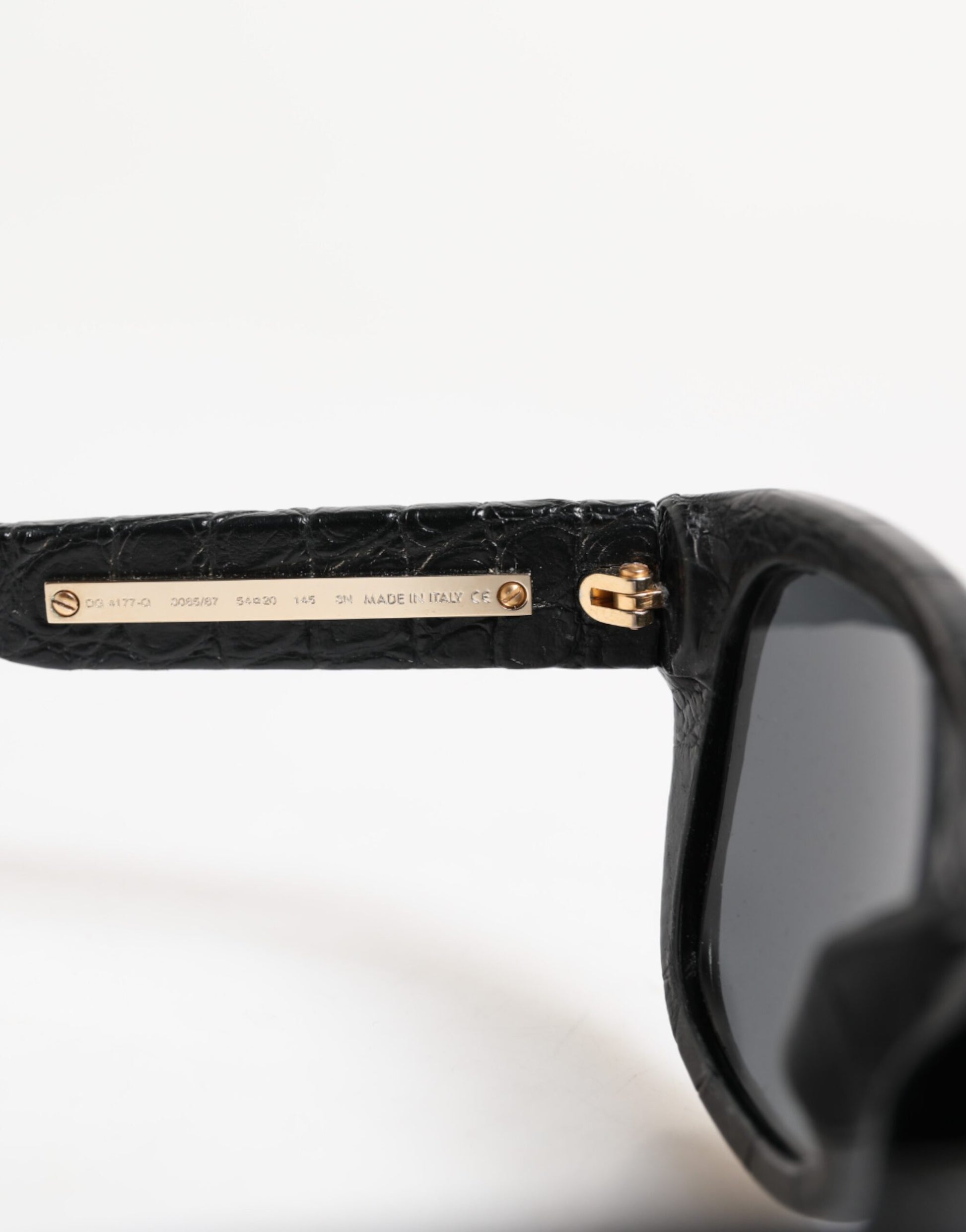 Dolce & Gabbana Black Leather Frame DG4177 Tinted Lens Sunglasses - ClickThatClicks 
