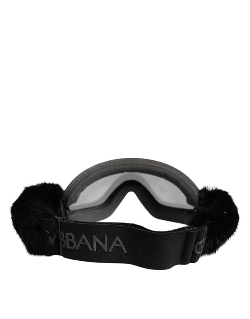 Dolce & Gabbana Black Bi0759 Lace Mirrored Ski Goggles Mask Sunglasses - ClickThatClicks 