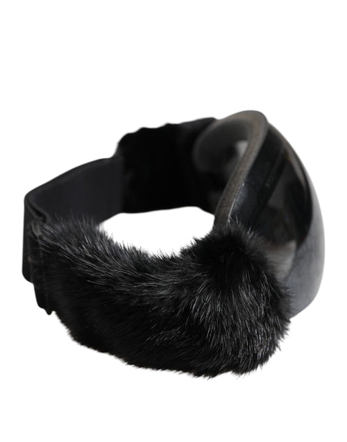 Dolce & Gabbana Black Bi0759 Lace Mirrored Ski Goggles Mask Sunglasses - ClickThatClicks 