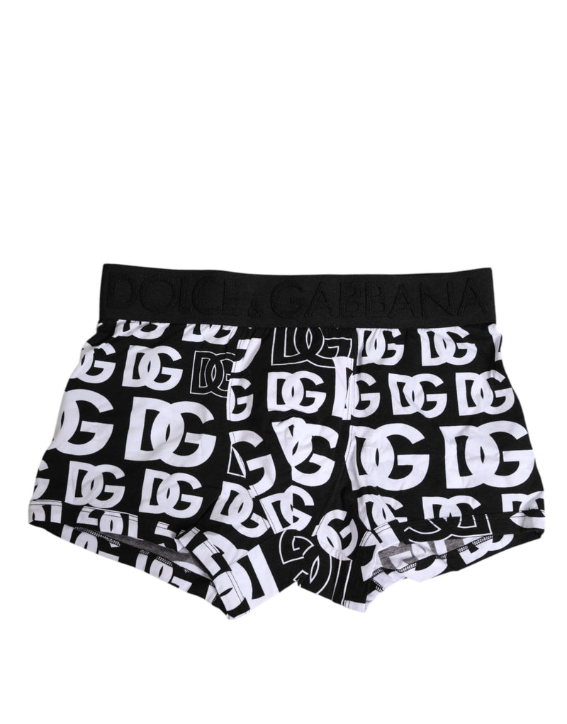 Dolce & Gabbana Black Cotton Logo Regular Men Boxer Underwear
