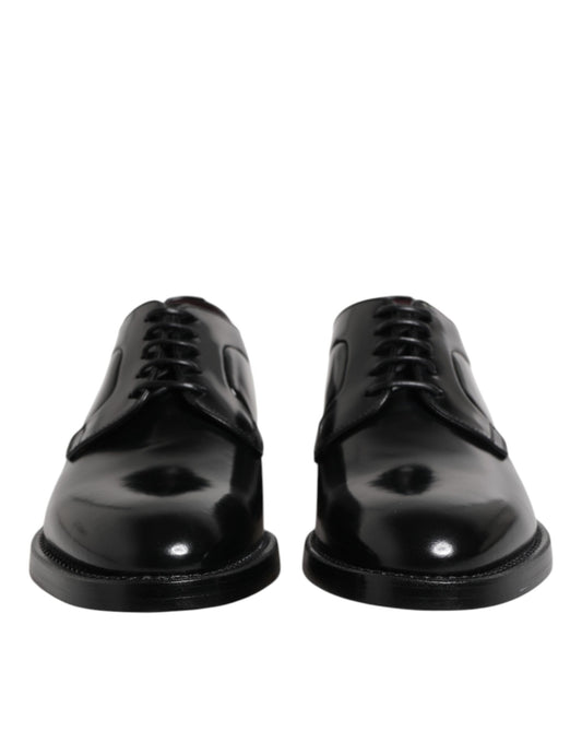 Dolce & Gabbana Black Calf Leather Lace Up Dress Derby Shoes - ClickThatClicks 