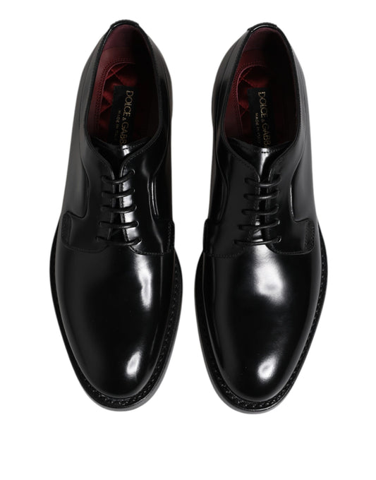 Dolce & Gabbana Black Calf Leather Lace Up Dress Derby Shoes - ClickThatClicks 