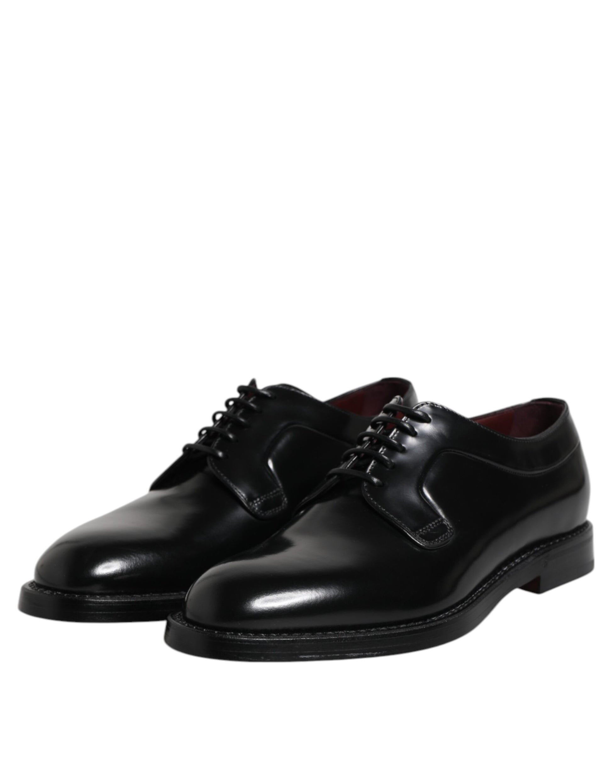Dolce & Gabbana Black Calf Leather Lace Up Dress Derby Shoes - ClickThatClicks 