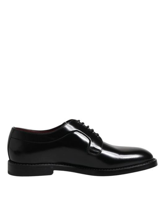 Dolce & Gabbana Black Calf Leather Lace Up Dress Derby Shoes - ClickThatClicks 