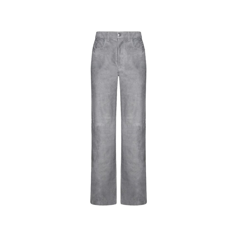 Amiri Gray Leather Pants