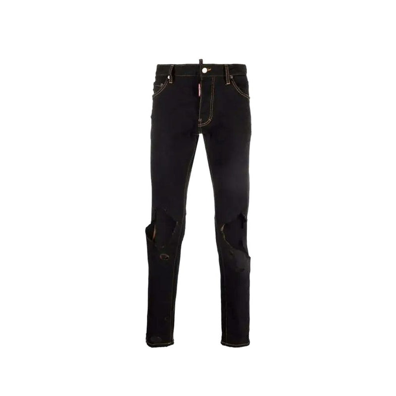 Dsquared² Black Cotton Slim Fit Jeans