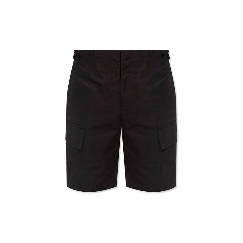 Jil Sander Black Cotton Cargo Shorts