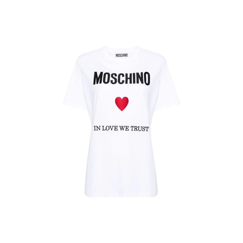 Moschino Couture White Cotton T-Shirt