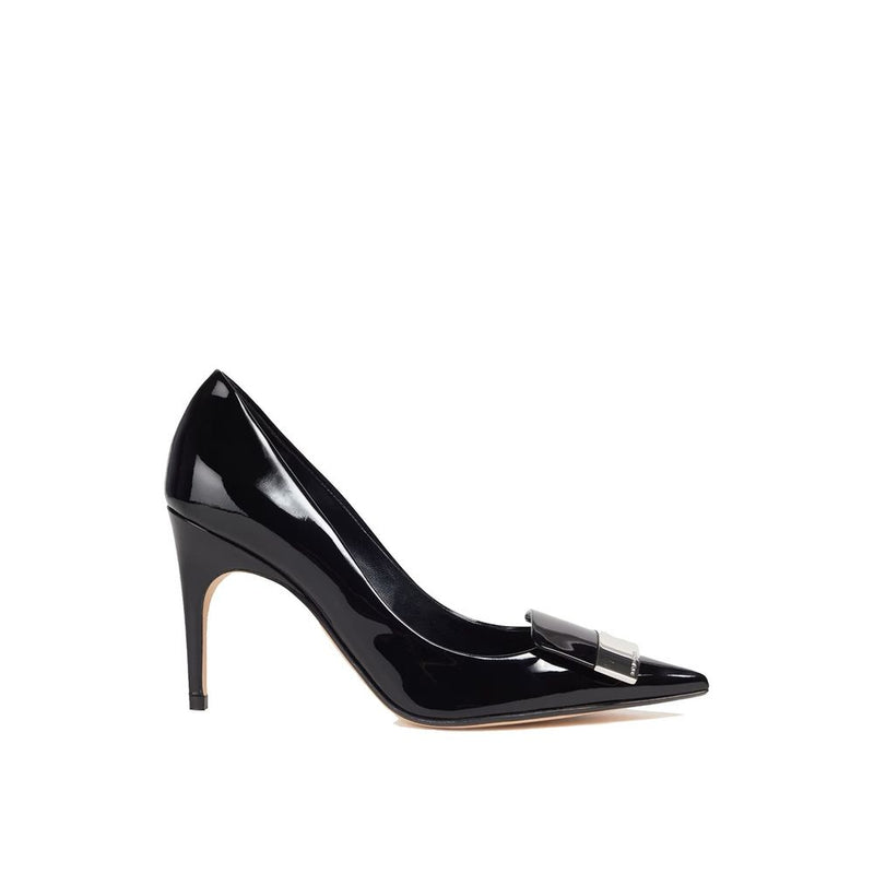 Sergio Rossi Black Calfskin High Heel Pumps