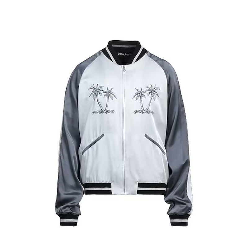 Palm Angels Gray Acetate Bomber