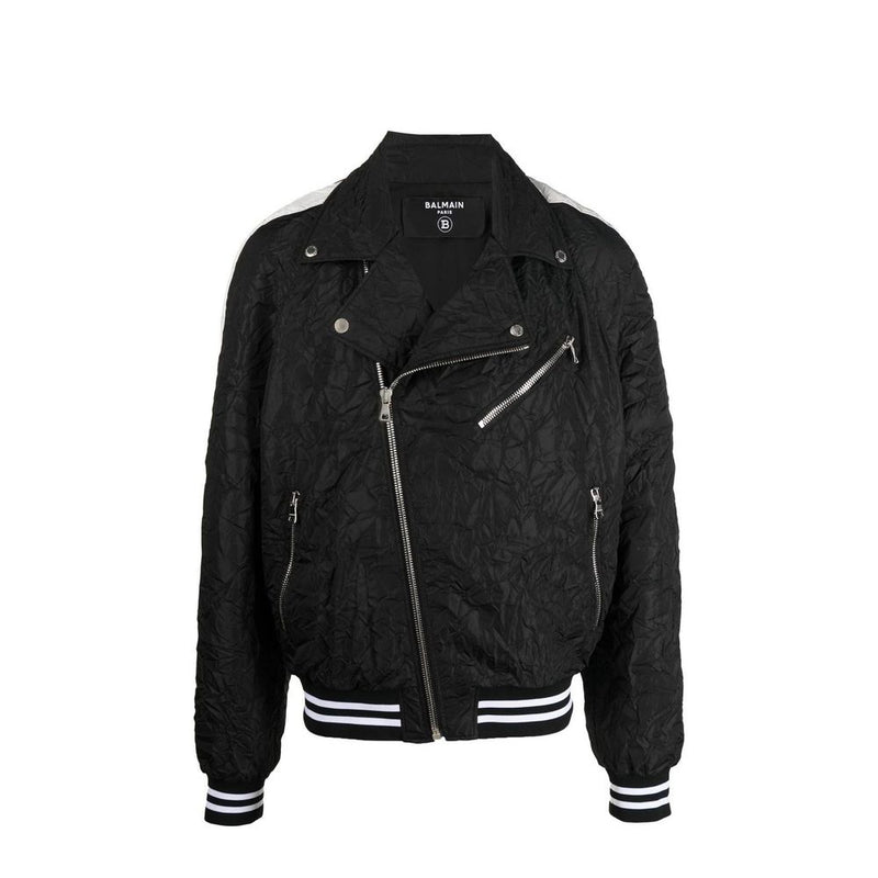Balmain Black Polyester Bomber