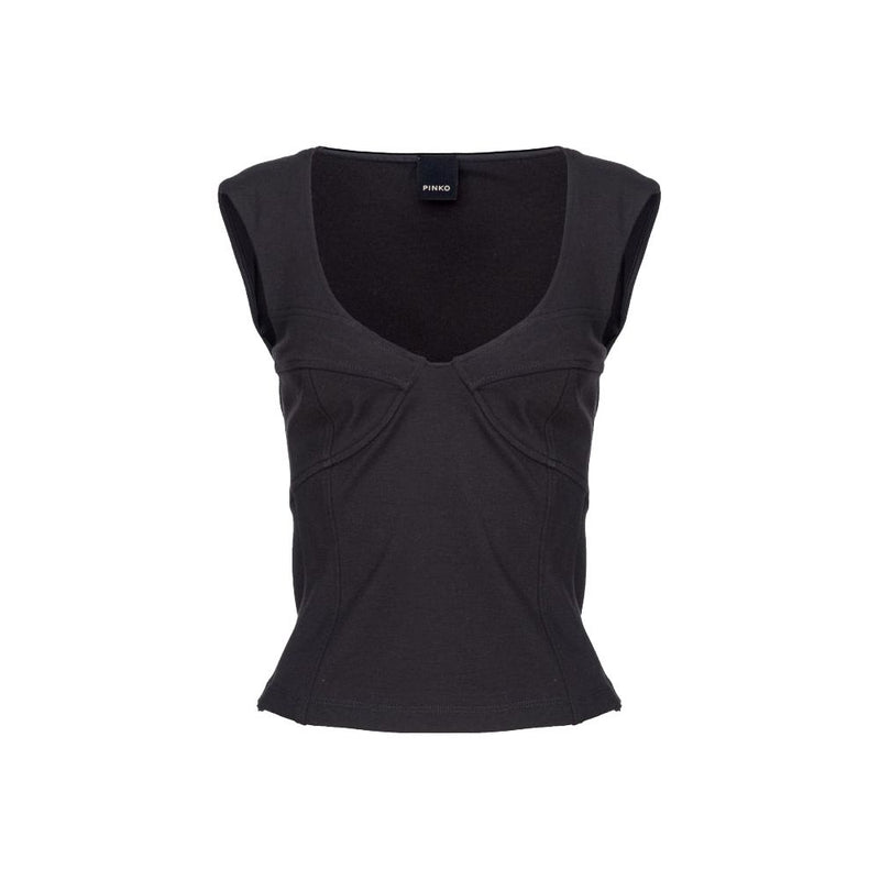 PINKO Black Viscose Women Top