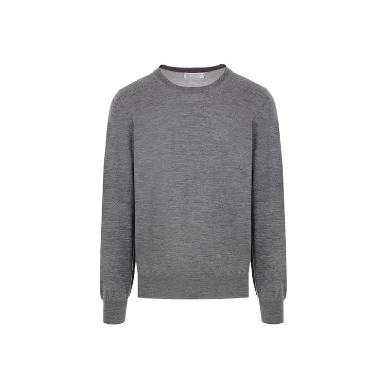 Brunello Cucinelli Gray Cashmere Men Sweater