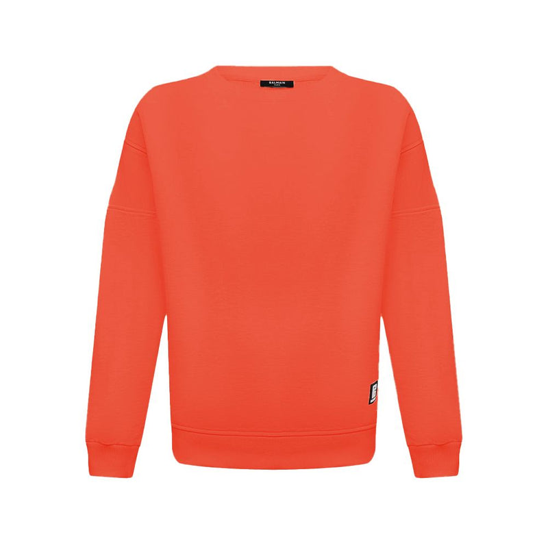 Balmain Orange Cotton Men Sweater