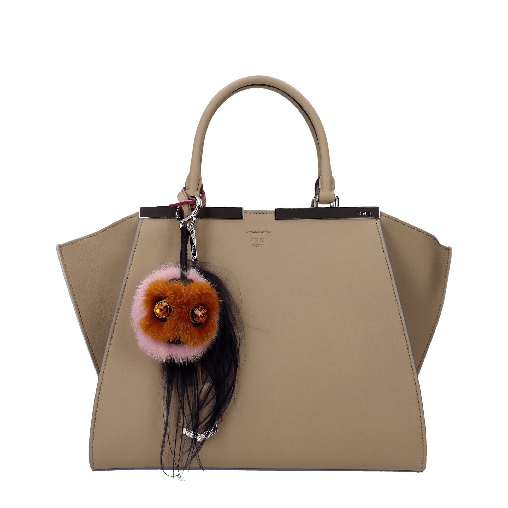 Fendi Brown Fur Keychain - ClickThatClicks 