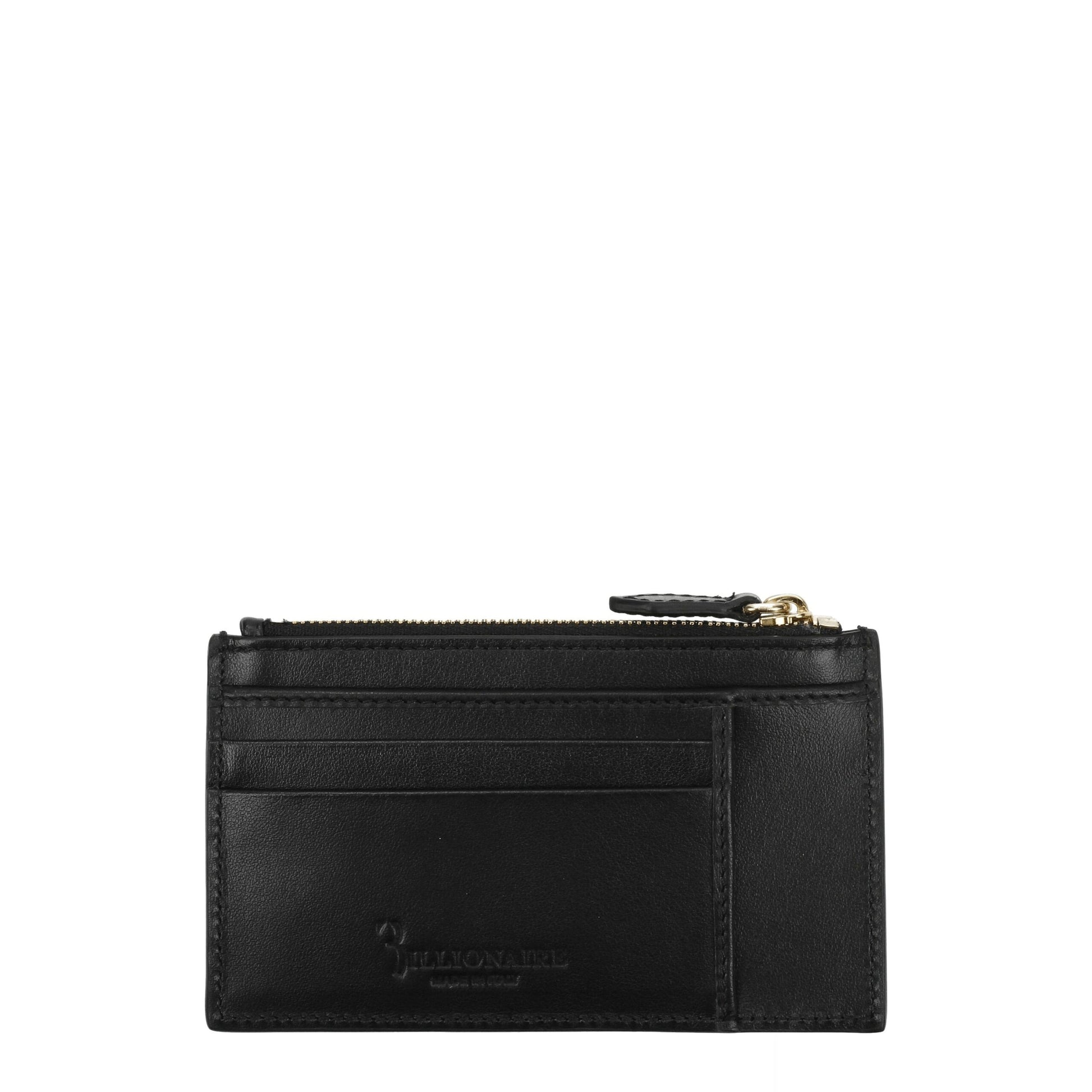 Billionaire Italian Couture Black Crocodile Cardholder - ClickThatClicks 