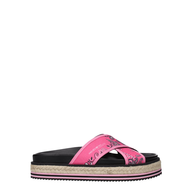 Kenzo Pink Fabric Slippers