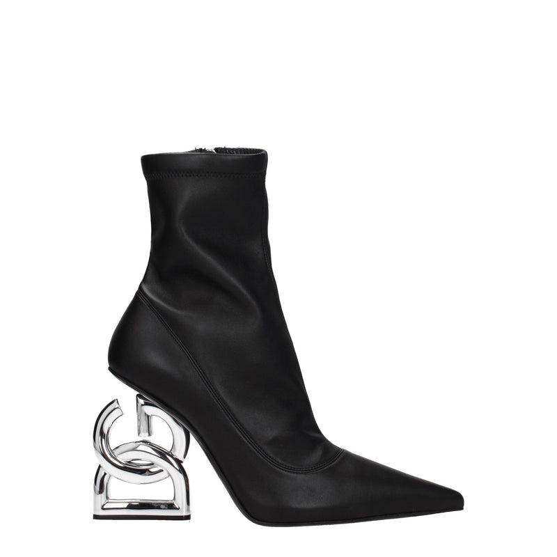 Dolce & Gabbana Black Leather Ankle Boots