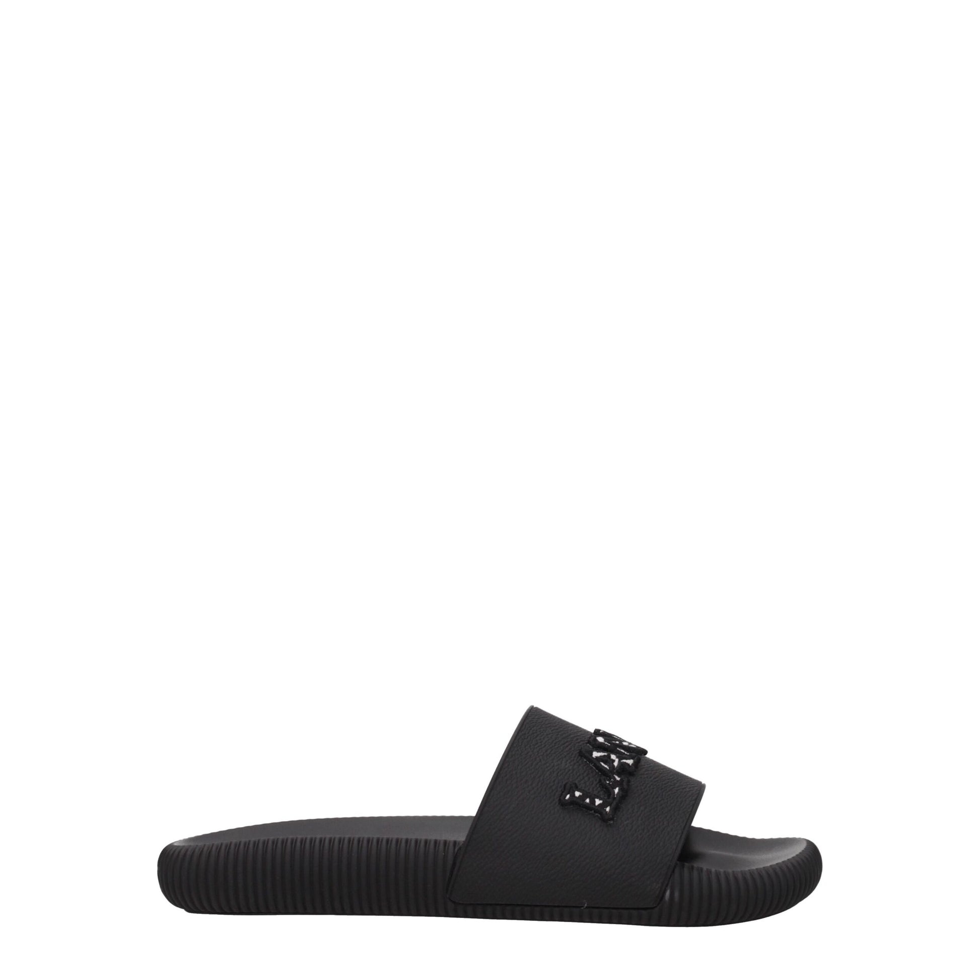 Lanvin Black Cotton Slippers - ClickThatClicks 