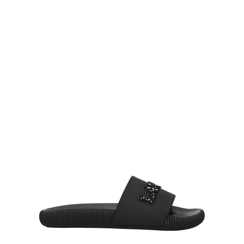 Lanvin Black Cotton Slippers - ClickThatClicks 