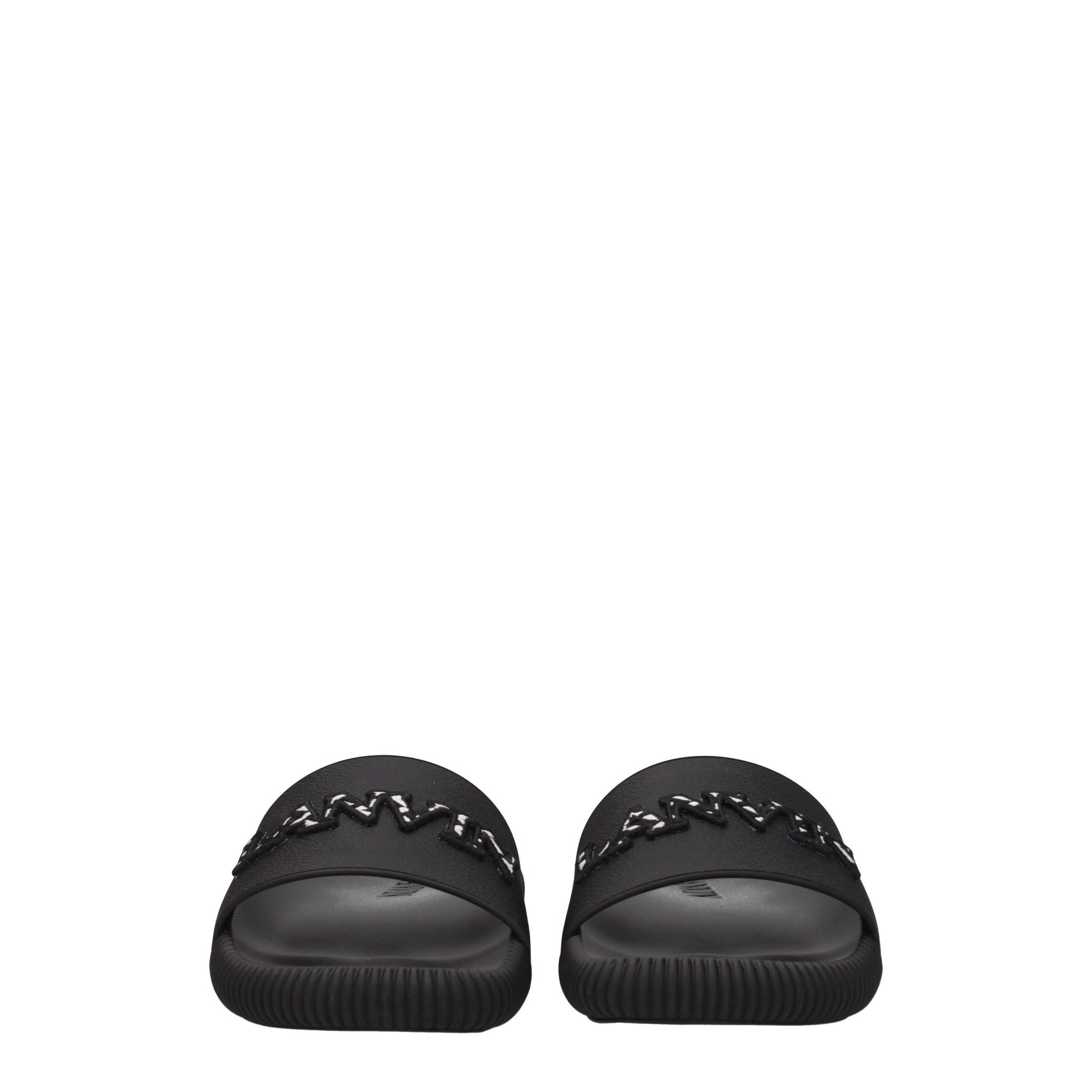 Lanvin Black Cotton Slippers - ClickThatClicks 
