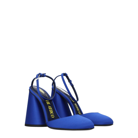 The Attico Blue Satin Platform Sandals - ClickThatClicks 