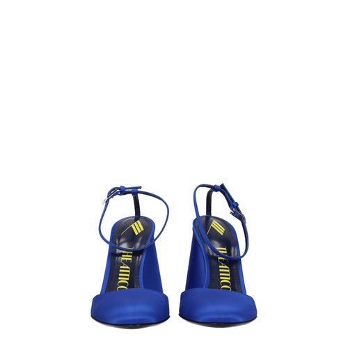 The Attico Blue Satin Platform Sandals - ClickThatClicks 