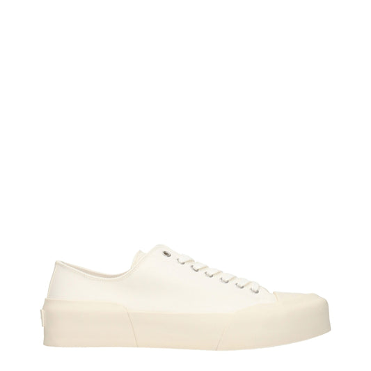 Jil Sander Beige Fabric Low Top Sneakers - ClickThatClicks 