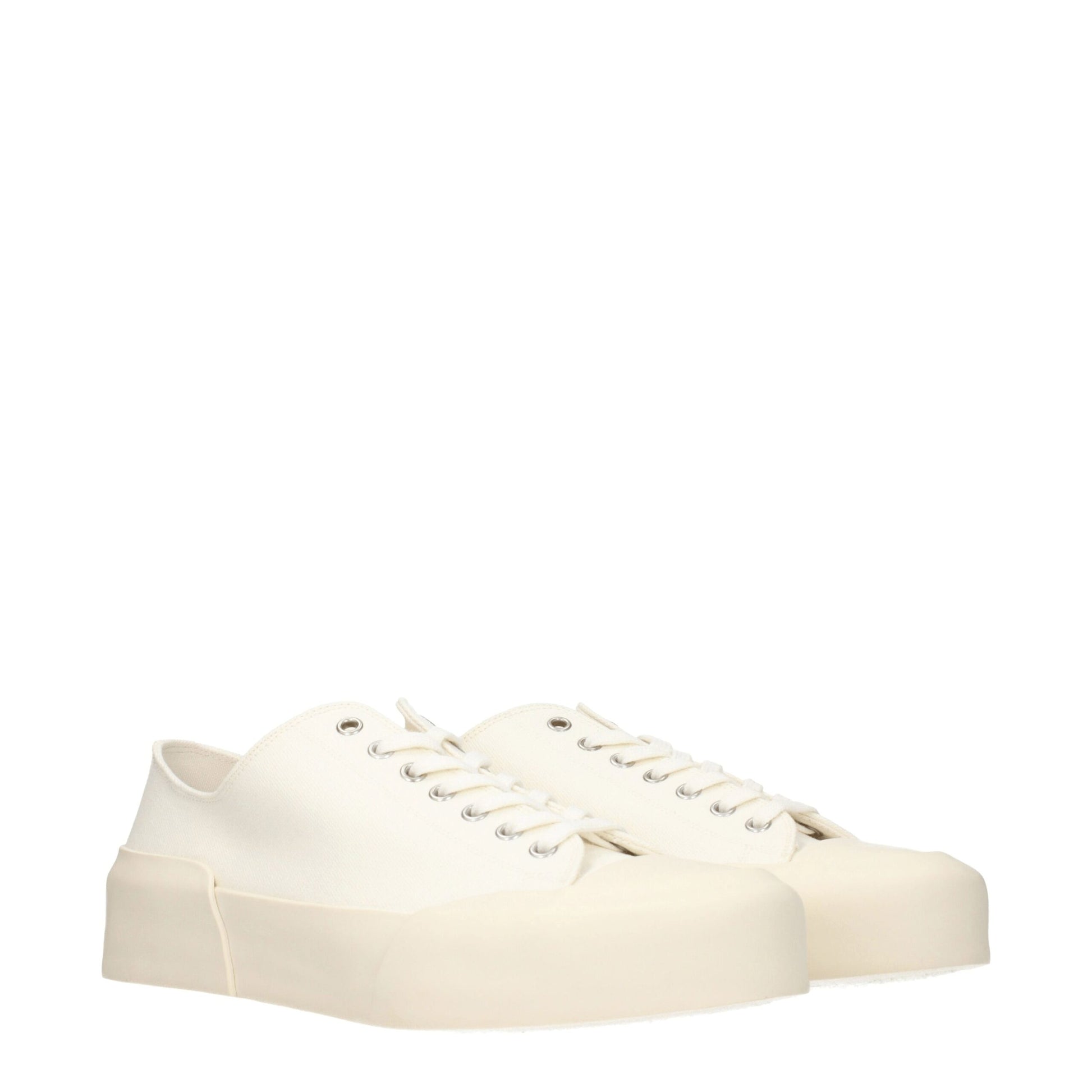 Jil Sander Beige Fabric Low Top Sneakers - ClickThatClicks 