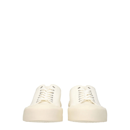 Jil Sander Beige Fabric Low Top Sneakers - ClickThatClicks 