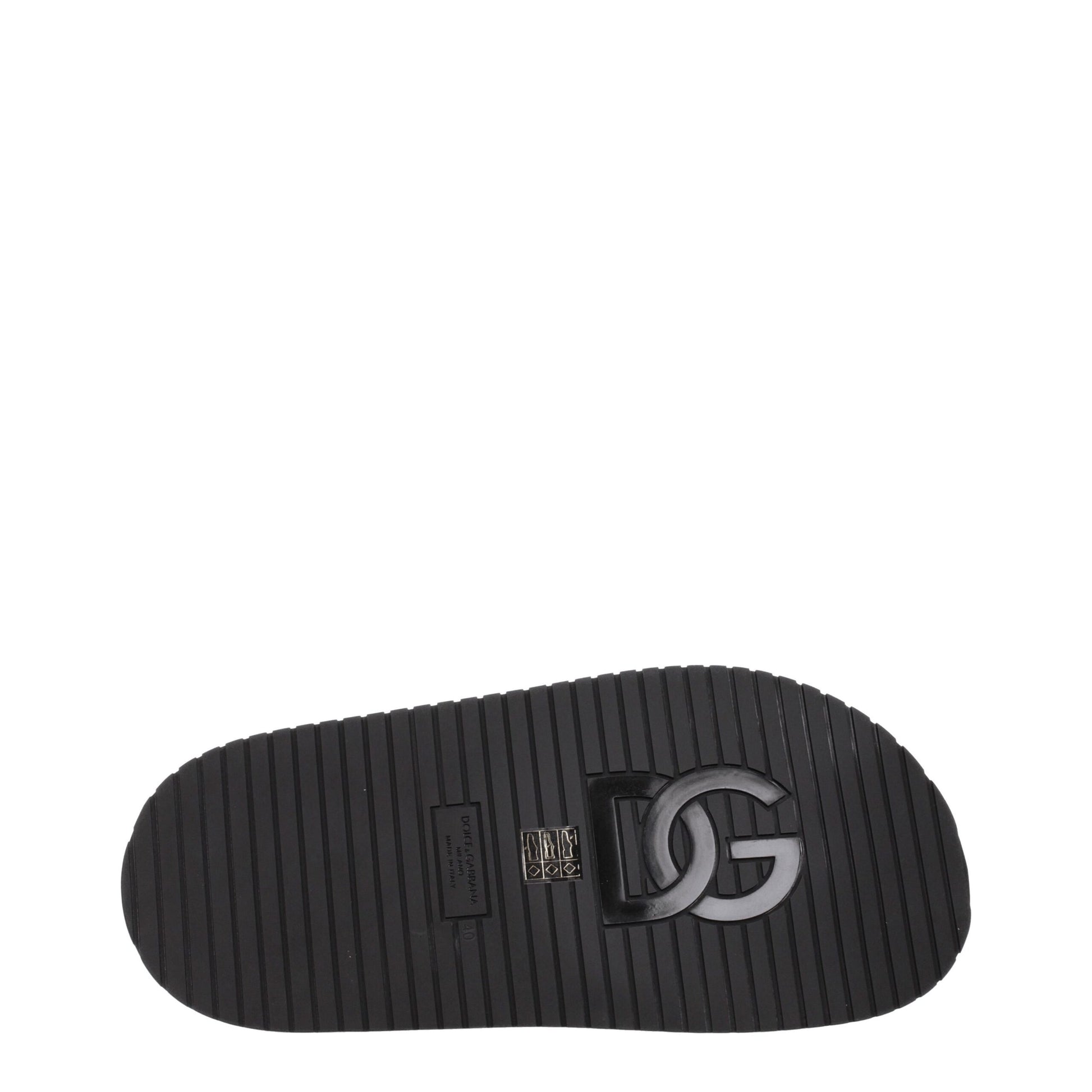 Dolce & Gabbana Black Leather Slippers - ClickThatClicks 