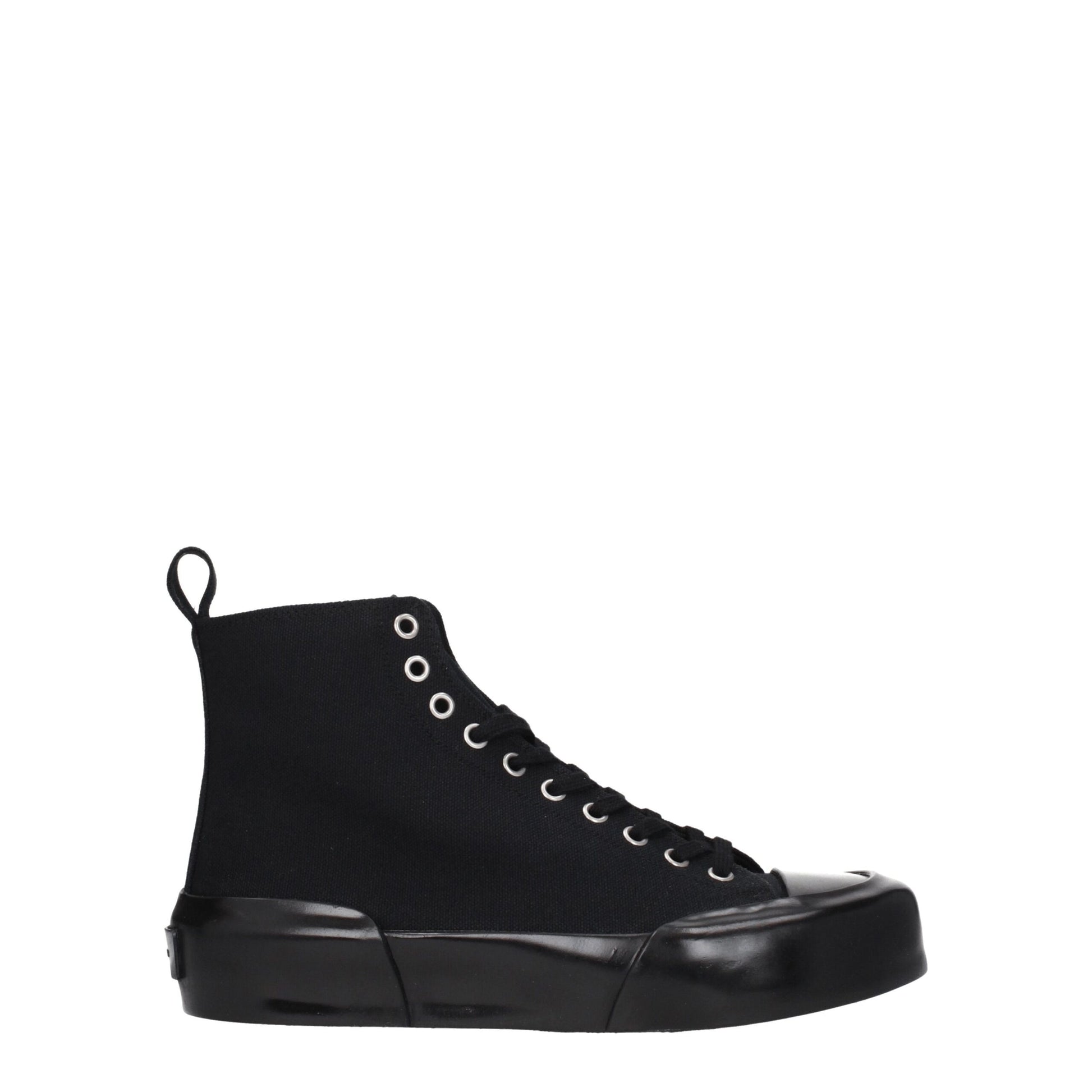 Jil Sander Black Fabric High Top Sneakers - ClickThatClicks 